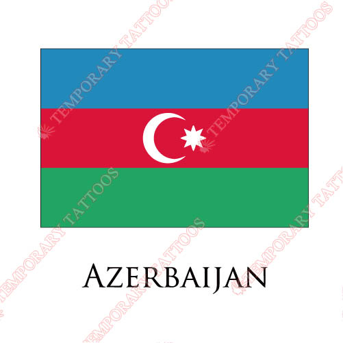 Azerbaijan flag Customize Temporary Tattoos Stickers NO.1821